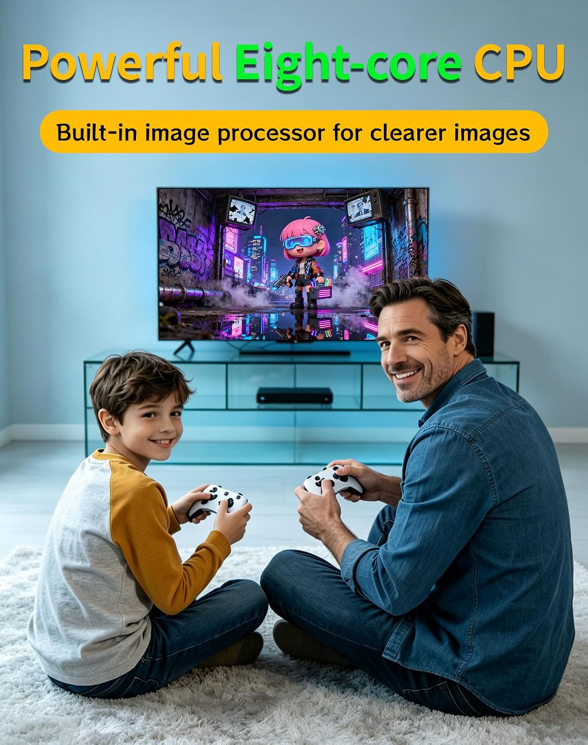 Retro Gaming Console, 4K HDMI TV Game Stick with 2 Wireless Controllers - Image 4